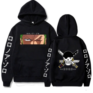 Hoodie with anime print One Piece - / One Piece - Black, XS